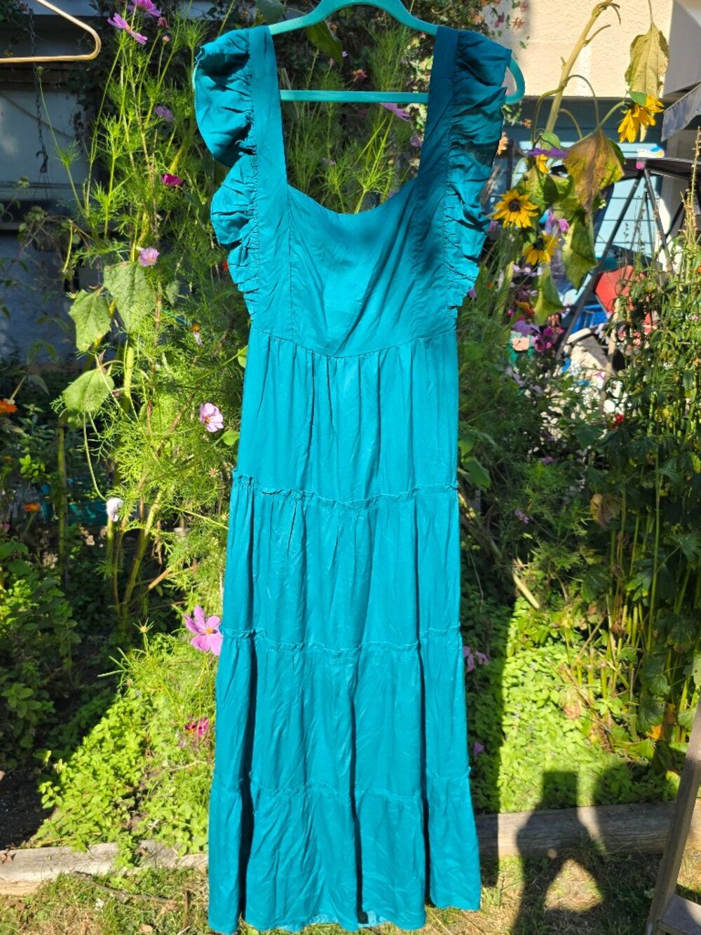 Beyond Words Teal Maxi Dress — US L